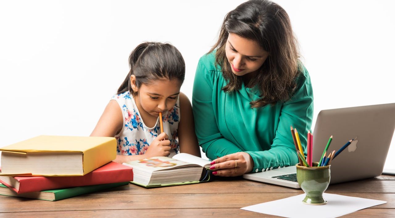 One-on-one home tuition session covering school subjects